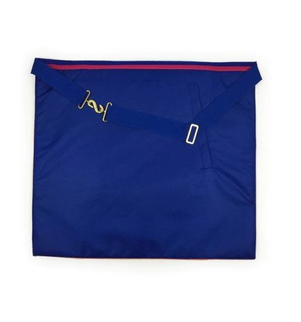 GRAND OFFICERS MARK ENGLISH REGULATION APRON - PINK & BLUE HAND EMBROIDERY (1)