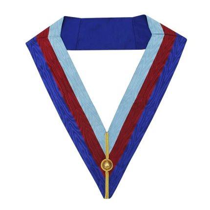 GRAND OFFICERS ROYAL ARCH CHAPTER COLLAR - THREE COLOUR MOIRE (3)