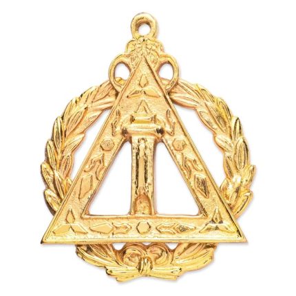 GRAND SCRIBE ROYAL ARCH CHAPTER OFFICER COLLAR JEWEL - GOLD PLATED