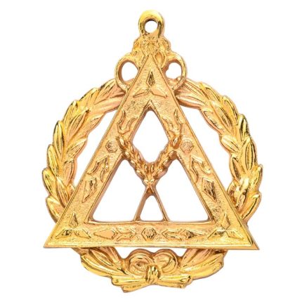 GRAND SECRETARY ROYAL ARCH CHAPTER OFFICER COLLAR JEWEL - GOLD PLATED