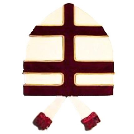 HIGH PRIEST KNIGHT TEMPLAR PRIESTS MITRE - RED & WHITE (2)