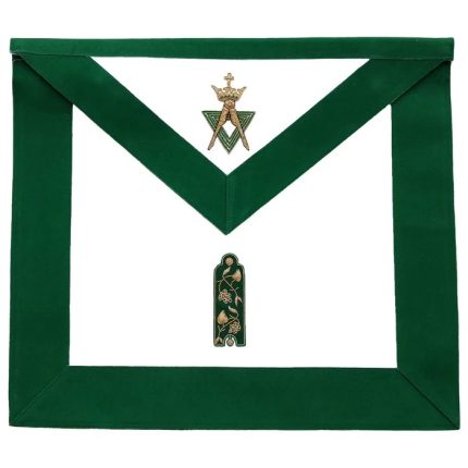 JUNIOR WARDEN ALLIED MASONIC DEGREES APRON - GREEN VELVET