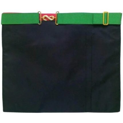 KNIGHTS OF ST. ANDREW SCOTTISH RITE APRON - WHITE, GREEN & RED MOIRE (1)