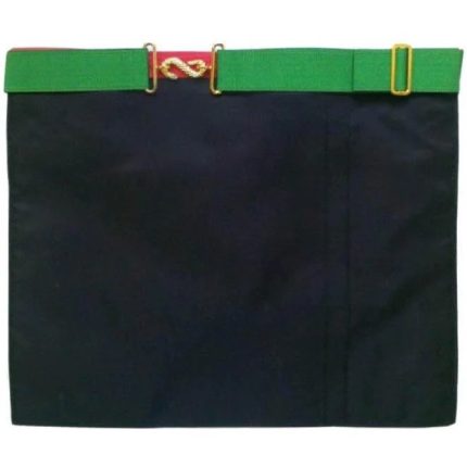 KNIGHTS OF ST. ANDREW SCOTTISH RITE APRON - WHITE, GREEN & RED MOIRE (1)