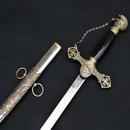 KNIGHTS TEMPLAR COMMANDERY SWORD - BRASS GOLD 38 (1)