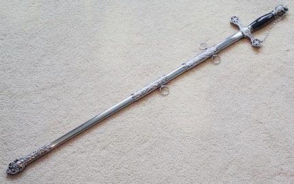 KNIGHTS TEMPLAR COMMANDERY SWORD - CROSS SCABBARD 38 (3)