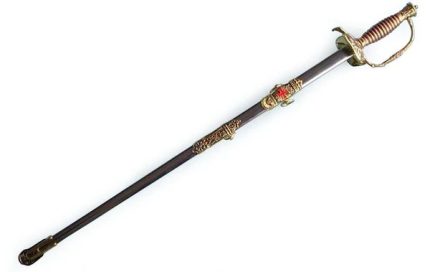 KNIGHTS TEMPLAR COMMANDERY SWORD - RED CROSS GOLD 35 (5)