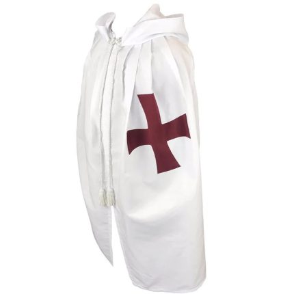 KNIGHTS TEMPLAR ENGLISH REGULATION MANTLE - WHITE WITH RED CROSS (4)