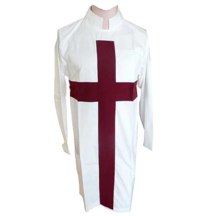 KNIGHTS TEMPLAR ENGLISH REGULATION TUNIC - RED CROSS & WHITE (2)