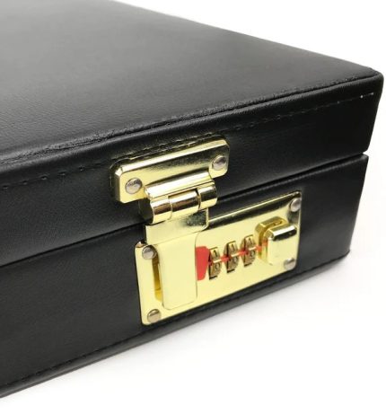 MASONIC APRON CASE - BLACK HALF BRIEFCASE DIFFERENT MATERIALS (2)