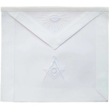 MASTER MASON BLUE LODGE APRON - ALL WHITE