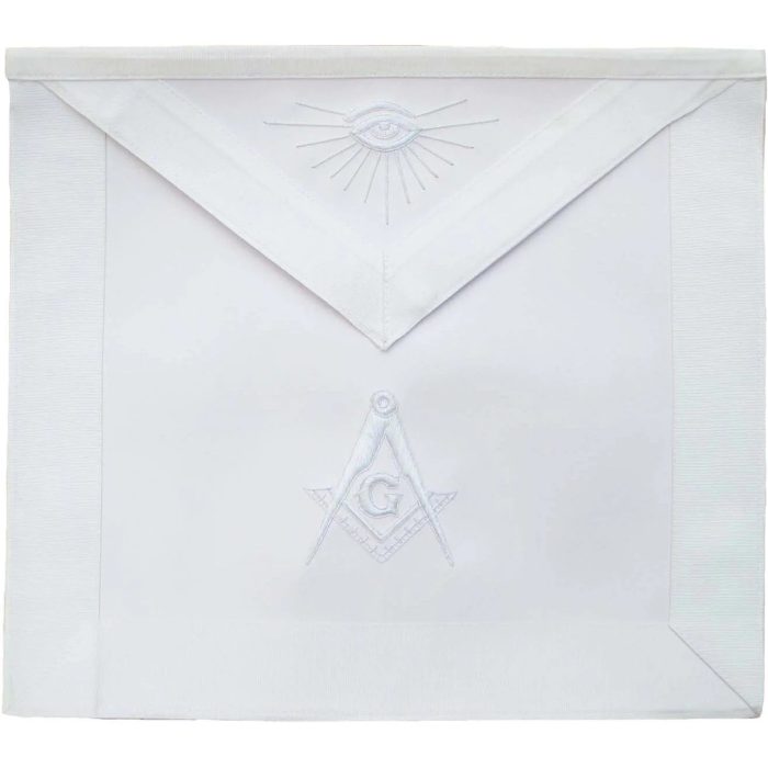 MASTER MASON BLUE LODGE APRON - ALL WHITE