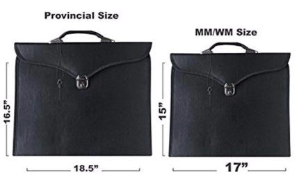 MASTER MASON BLUE LODGE APRON CASE - BLACK LEATHER MM, WM, PROVINCIAL (7)