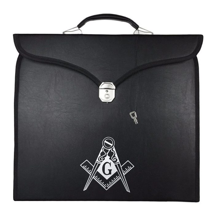 MASTER MASON BLUE LODGE APRON CASE - LEATHER SQUARE & COMPASS G MMWM (8)