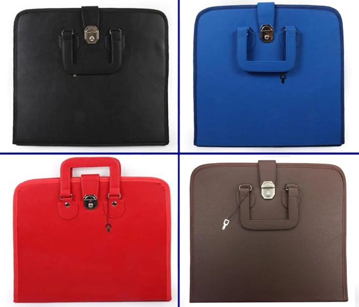 MASTER MASON BLUE LODGE APRON CASE - MULTIPLE COLORS PROVINCIAL (5)