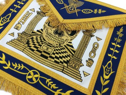 MASTER MASON BLUE LODGE APRON - GOLD MACHINE EMBROIDERY (2)