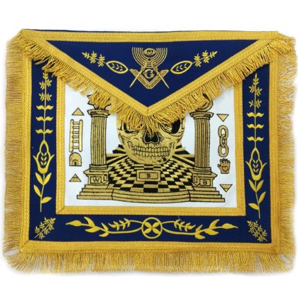 MASTER MASON BLUE LODGE APRON - GOLD MACHINE EMBROIDERY (3)