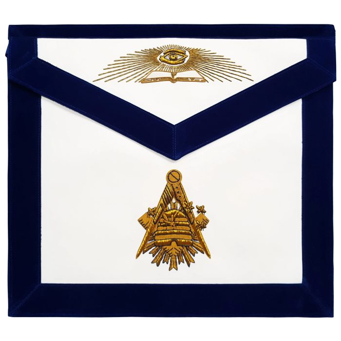 MASTER MASON BLUE LODGE APRON - HAND EMBROIDERY (1)