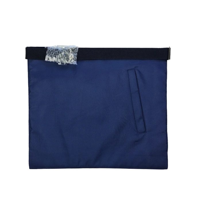 MASTER MASON BLUE LODGE APRON - NAVY VELVET WITH GOLD HAND EMBROIDERY (4)