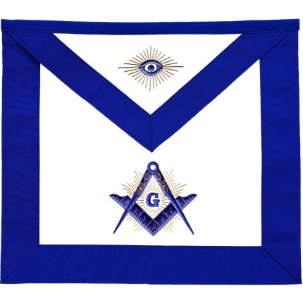 MASTER MASON BLUE LODGE APRON - ROYAL BLUE GOLD EMBROIDERY (2)