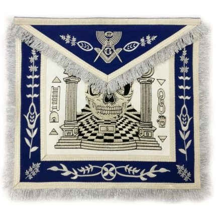 MASTER MASON BLUE LODGE APRON - SKULL PILLARS MASTERS CARPET (2)