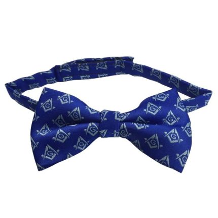 MASTER MASON BLUE LODGE BOW TIE - BLUE WITH SQUARE & COMPASS G