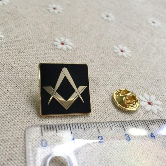 MASTER MASON BLUE LODGE BROOCH - COMPASS AND SQUARE G LAPEL PIN (2)