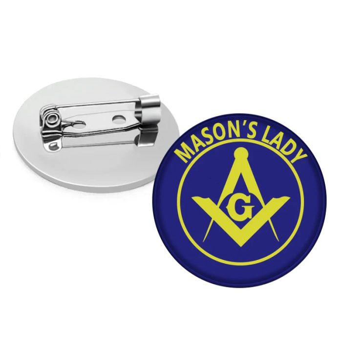 MASTER MASON BLUE LODGE BROOCH - MASON'S LADY (1)