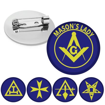 MASTER MASON BLUE LODGE BROOCH - MASON'S LADY (2)