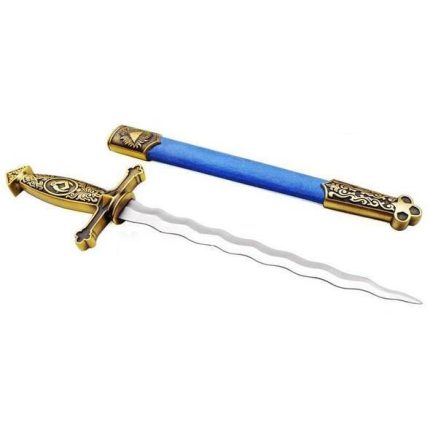 MASTER MASON BLUE LODGE DAGGER - SQUARE COMPASS SWORD KNIFE SNAKE FLAMING BLADE BLUE 13 (4)