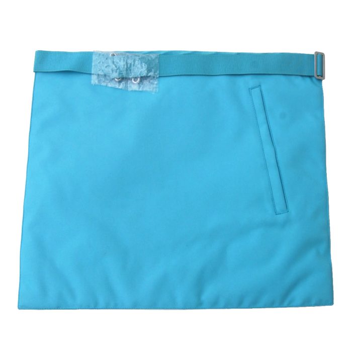 MASTER MASON BLUE LODGE FRENCH APRON - SKY BLUE MOIRE SQUARE & COMPASS (2)