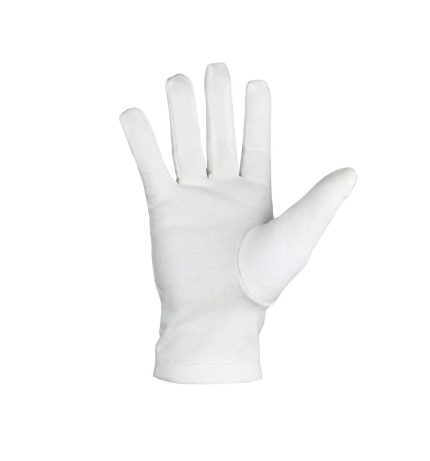 MASTER MASON BLUE LODGE GLOVE - ALL WHITE COTTON SQUARE & COMPASS G (2)