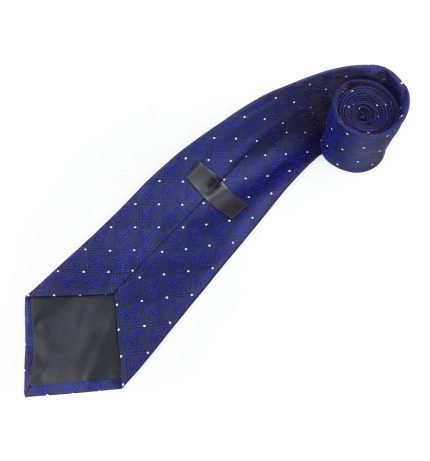 MASTER MASON BLUE LODGE NECKTIE - BLUE & BLACK WITH POLKADOT SQUARE & COMPASS G (5)