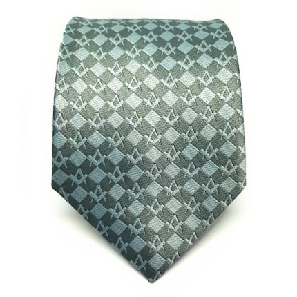 MASTER MASON BLUE LODGE NECKTIE - GREY SQUARED (1)