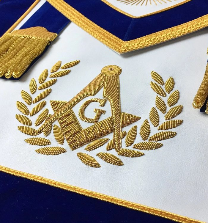 MASTER MASON BLUE LODGE REGALIA SET - HAND EMBROIDERY (2)