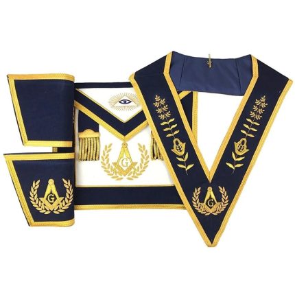 MASTER MASON BLUE LODGE REGALIA SET - NAVY (4)