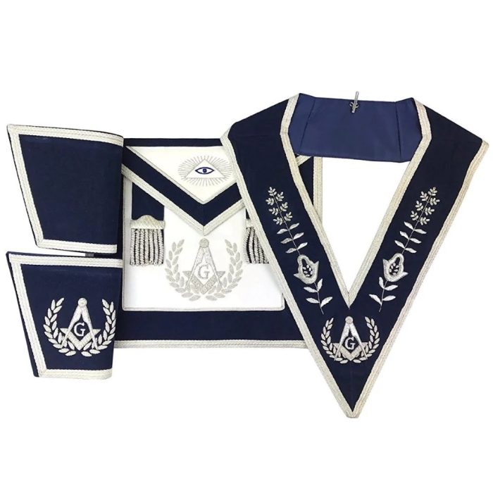 MASTER MASON BLUE LODGE REGALIA SET - NAVY (8)