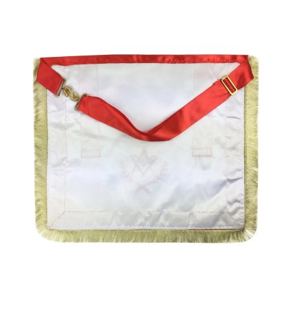 MASTER MASON BLUE LODGE REGALIA SET - RED & WHITE SATIN (2)