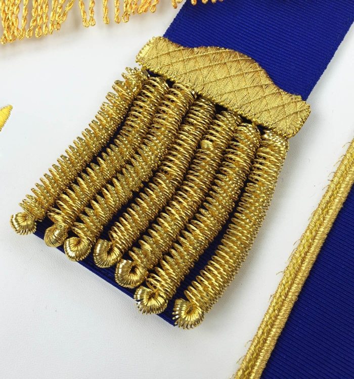 MASTER MASON BLUE LODGE REGALIA SET - ROYAL BLUE & GOLD MACHINE EMBROIDERY (2)