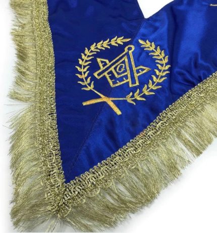 MASTER MASON BLUE LODGE REGALIA SET - ROYAL BLUE & GOLD SATIN (2)