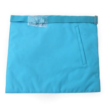 MASTER MASON CRAFT ENGLISH REGULATION APRON - WHITE & TURQUOISE (1)