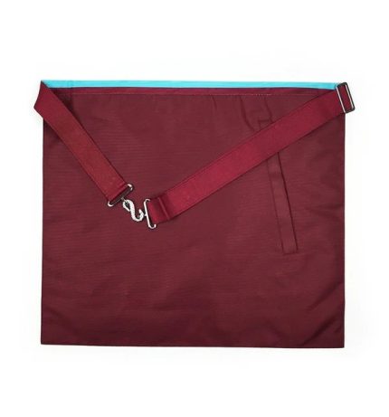 MASTER MASON MARK ENGLISH REGULATION APRON - SKY BLUE & MAROON (2)