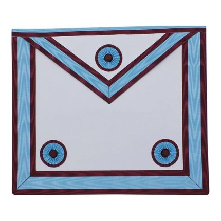 MASTER MASON MARK ENGLISH REGULATION APRON - SKY BLUE & MAROON (3)