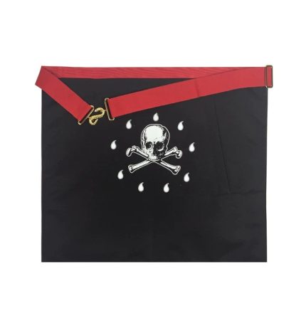 MASTER MASON SCOTTISH RITE APRON - RED MOIRE (2)