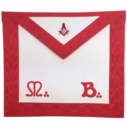 MASTER MASON SCOTTISH RITE APRON - RED MOIRE (4)