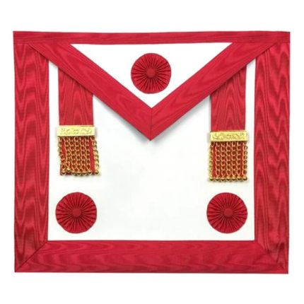 MASTER MASON SCOTTISH RITE APRON - TURQUOISE MOIRE WITH ROSETTES (4)