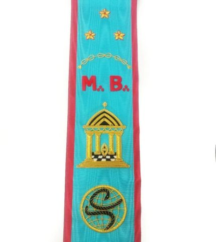 MASTER MASON SCOTTISH RITE SASH - 3 STARS BULLION EMBROIDERY (6)