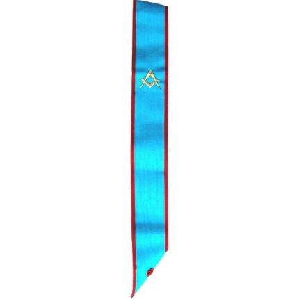 MASTER MASON SCOTTISH RITE SASH - TURQUOISE MOIRE