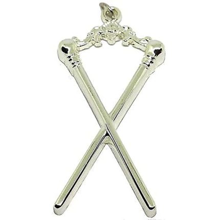 MASTER OF CEREMONIES BLUE LODGE OFFICER COLLAR JEWEL - SILVER METAL