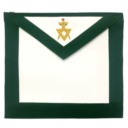 MEMBER ALLIED MASONIC DEGREES APRON - GREEN VELVET (1)